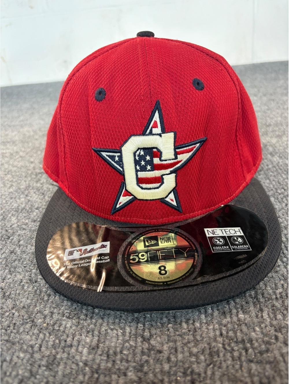 MLB Cleveland Guardians New Era Men's Size 8 Patriotic Fourth Of July Hat